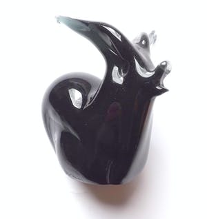 Vincenzo Nason - gestilieerde antiloop van zwart hoogglans kristal - gesigneerd + label kopen? Bied vanaf 1!