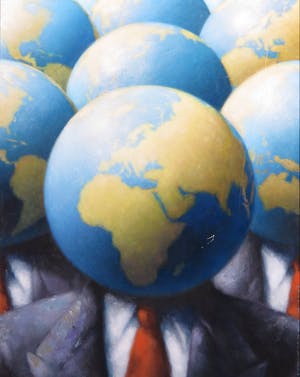 Niet of onleesbaar gesigneerd - Olie op paneel, Zonder Titel - Ingelijst kopen? Bied vanaf 1!