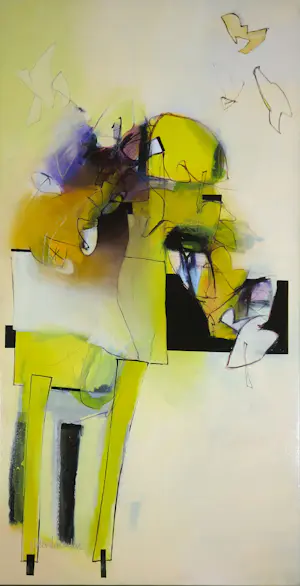 Pieter Vermeulen - Yellow table - Ingelijst (Zeer groot) kopen? Bied vanaf 200!