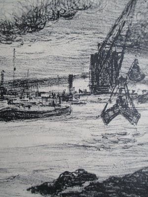 Herman Heuff - Litho "Geheime geul Zuiderzeewerken" kopen? Bied vanaf 1!
