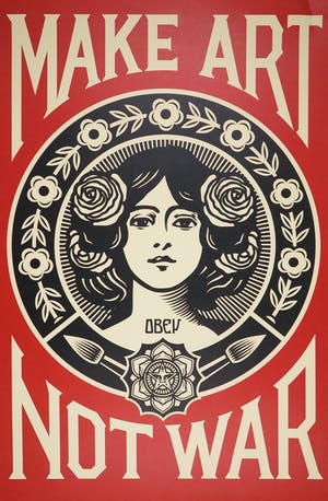 Shepard Fairey - OBEY - Make Art Not War kopen? Bied vanaf 1!