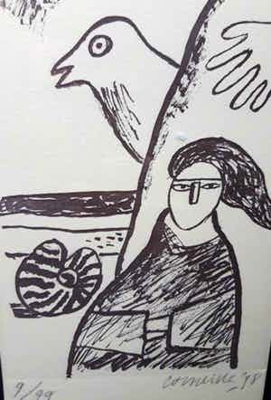 Corneille - Litho, handgesigneerd en ingelijst verkocht voor € 90!