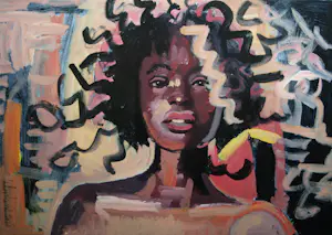 Peter Klashorst - Acrylverf op doek op houten frame , Vrouw – 70 x 100 cm - 2018 kopen? Bied vanaf 300!