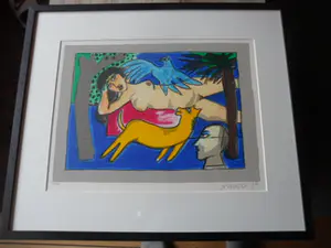 Corneille - Zeefdruk, titel, "Scene Champetre". kopen? Bied vanaf 225!