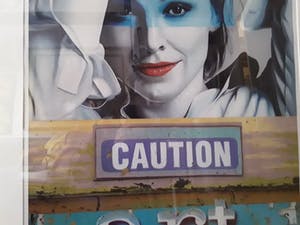 Jan Bollaert - Lambdaprint,Caution Art,ingelijst kopen? Bied vanaf 35!