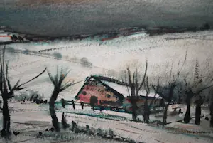 Jacques Mels - Limburgs winterlandschap kopen? Bied vanaf 85!