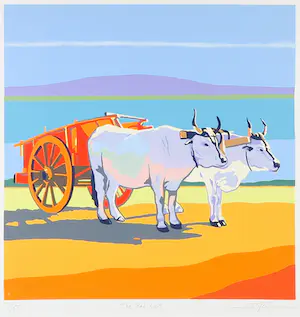 Marco Kooiman - Zeefdruk, Red Cart - Ingelijst kopen? Bied vanaf 35!