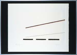 Adri Frigge - Kleurenets, Zonder titel - Ingelijst verkocht voor € 35!