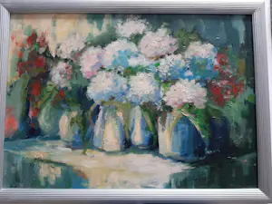 Bram Vegt - Olieverf op doek, vaas met bloemen uit 1996 kopen? Bied vanaf 70!