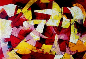 John Noy - Abstracte compositie, zeefdruk (groot) kopen? Bied vanaf 40!