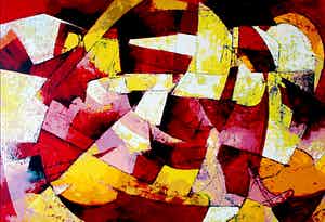 John Noy - Abstracte compositie, zeefdruk (groot) verkocht voor € 40!