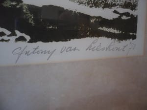Antony van Lieshout - Litho. titel, "Baranco del Muscarat". kopen? Bied vanaf 30!