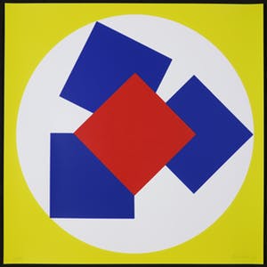 Bob Bonies - Zeefdruk, Geometrische compositie kopen? Bied vanaf 1!