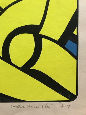 Niet of onleesbaar gesigneerd - Kleurrijke zeefdruk - 1971 - 25/100 kopen? Bied vanaf 10!