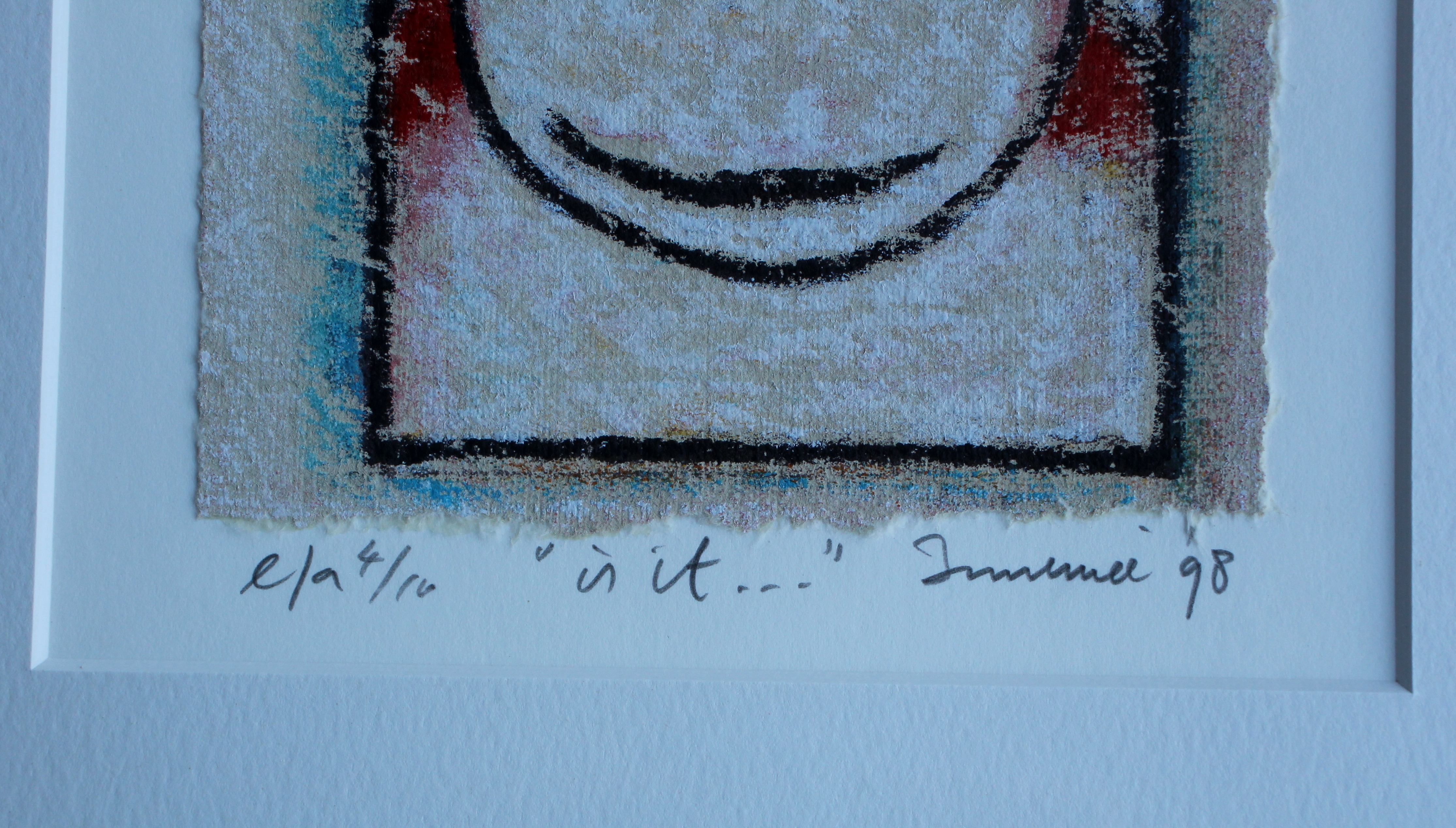 Hans Innemee - ingelijste zeefdruk: Is it - 1998 kopen? Bied vanaf 79!