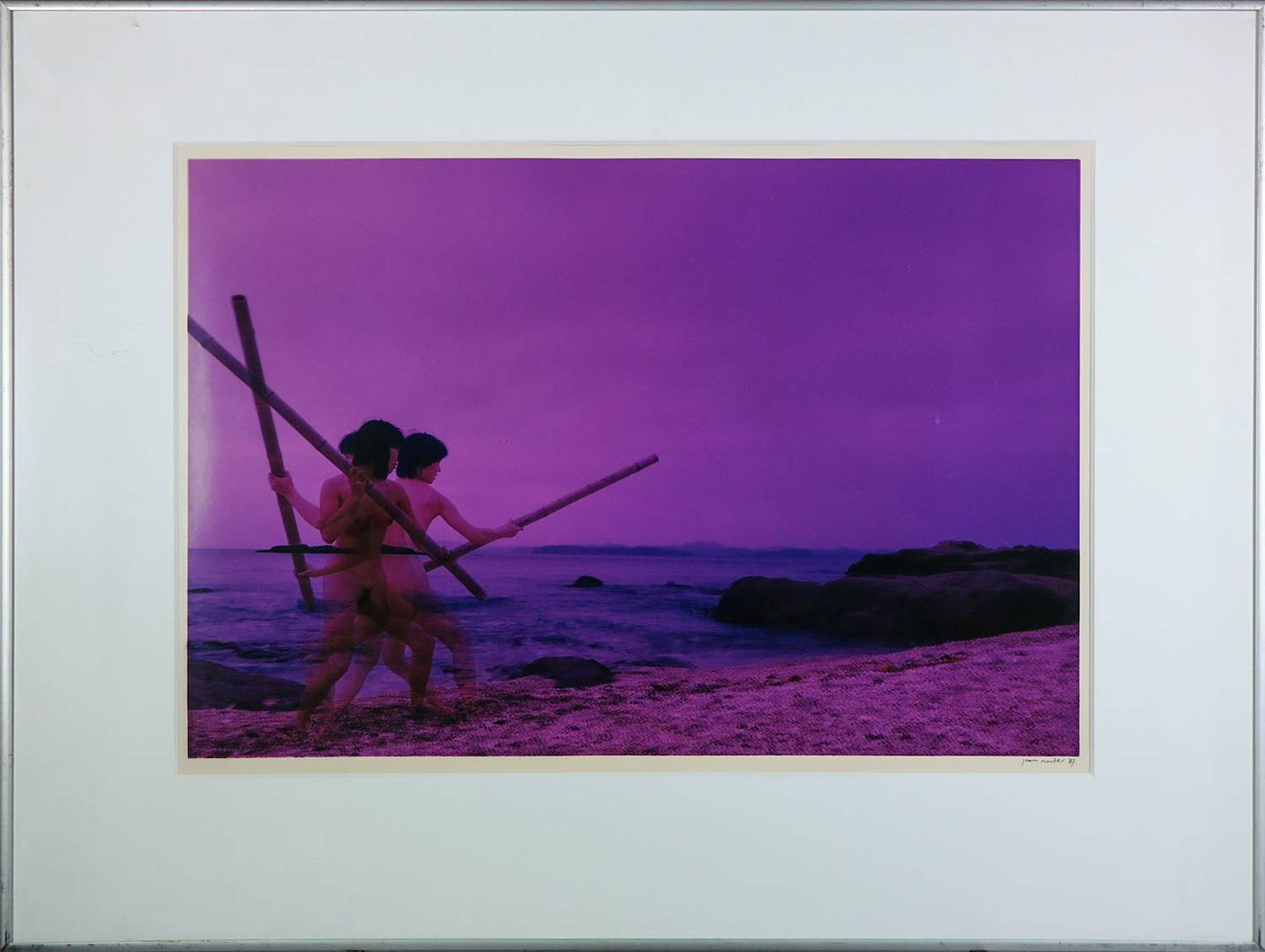 Jean Ruiter - Foto - Stokkenspel in paars II - Ingelijst kopen? Bied vanaf 50!