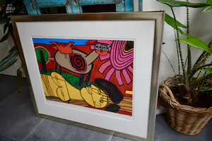 Corneille - Zeefdruk - Femme Heureuse - Nr. 52 - ingelijst kopen? Bied vanaf 345!