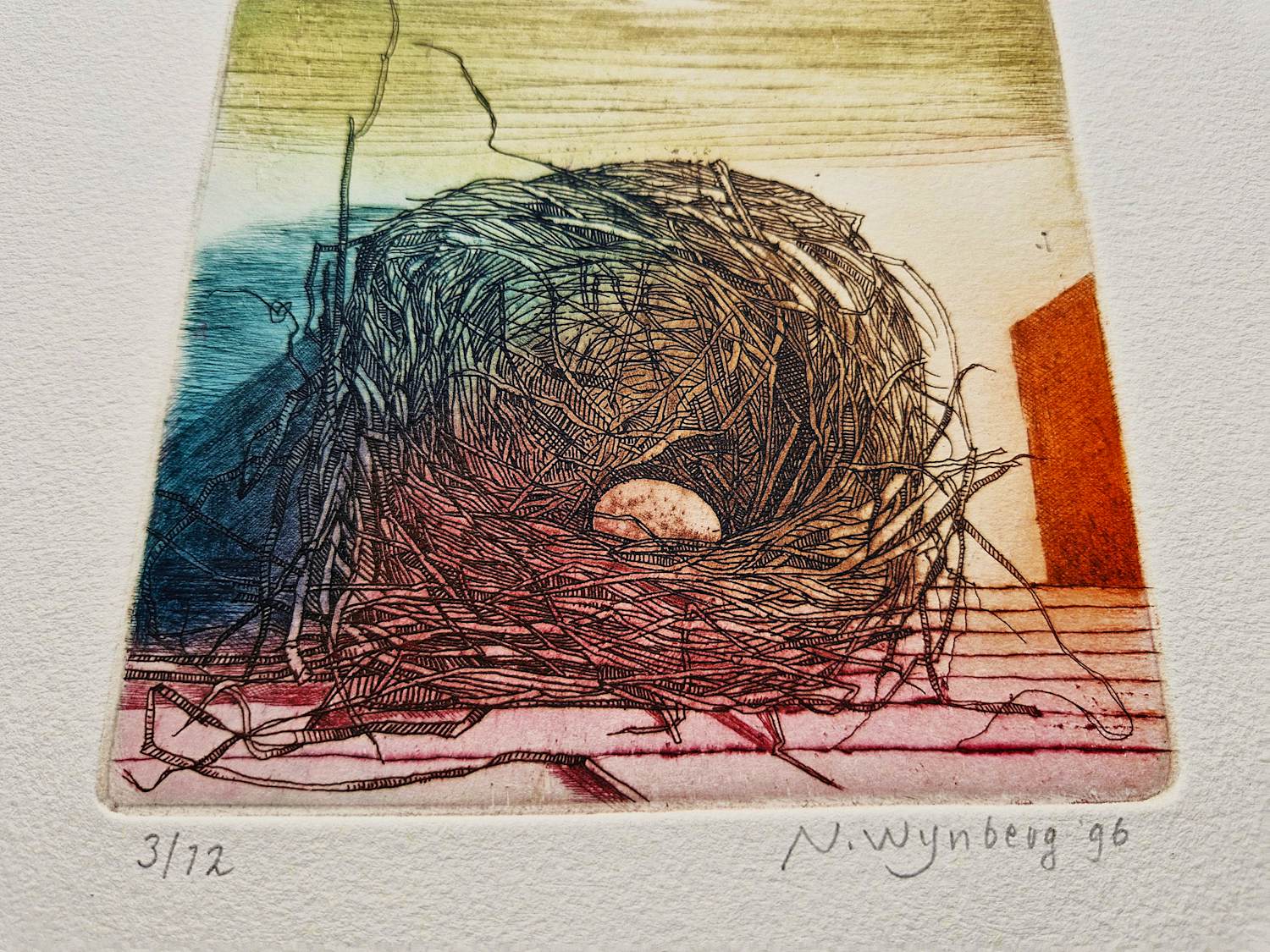 Nicolaas Wijnberg - een hele leuke, in zeer kleine oplage (12) gemaakte kleuren-Ets "Kievitsei" kopen? Bied vanaf 37!
