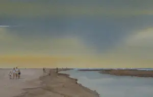 Franklin Meijer - Strand met wandelaars kopen? Bied vanaf 60!