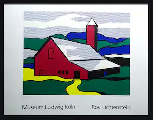 Roy Lichtenstein - Red Barn II 1969 - Museum Ludwig Köln - 0ffsetlithografie verkauft für € 65!
