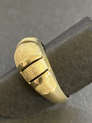 14 karaats  geelgouden fantasie ring kopen? Bied vanaf 180!