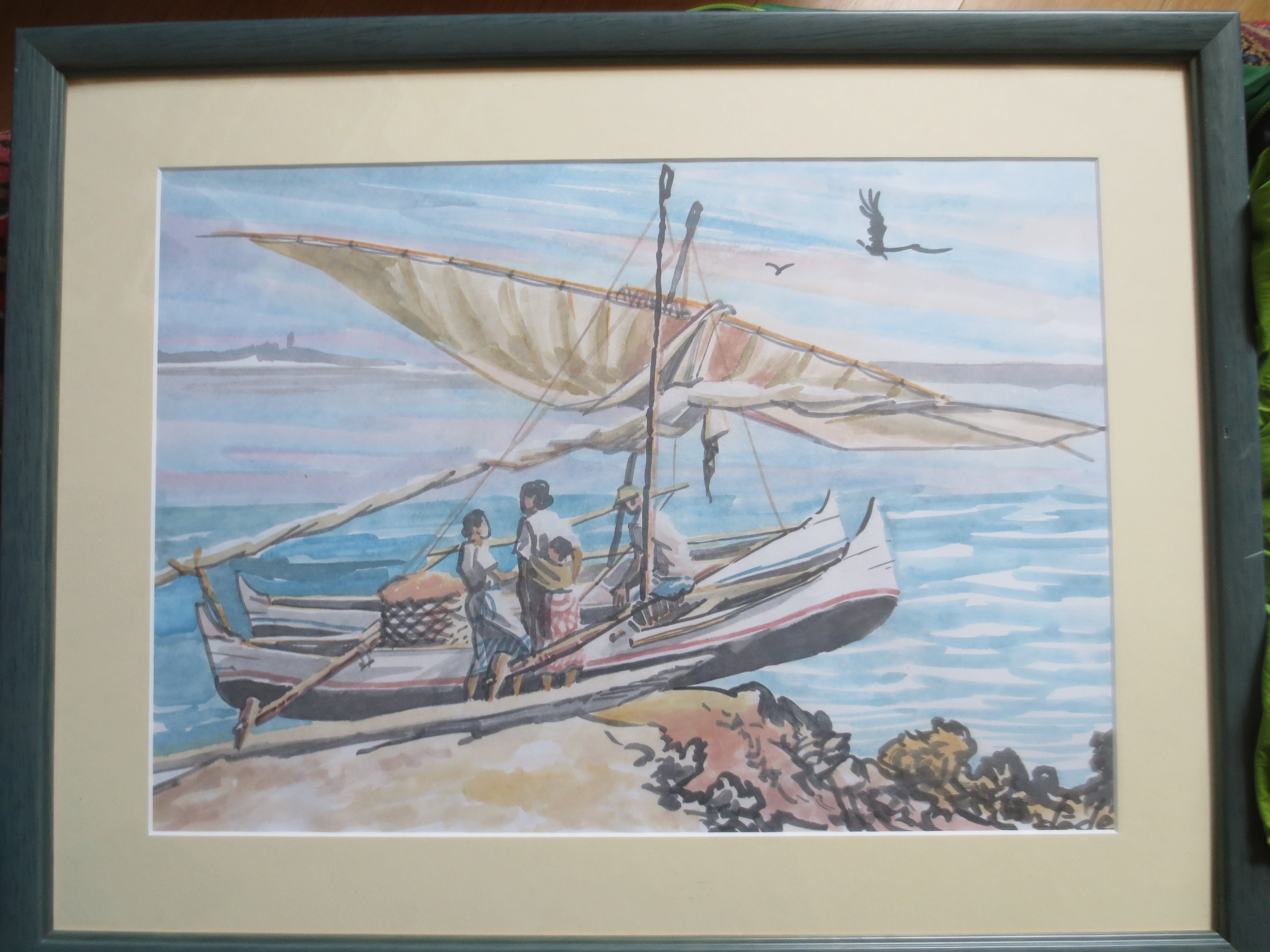 Niet of onleesbaar gesigneerd - Indonesie-Kustgezicht. kopen? Bied vanaf 1!