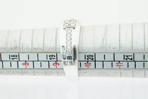 Opvallende diamanten (0.20ct) Fantasiering- 18 karaats wit-goud - gekeurd kopen? Bied vanaf 280!