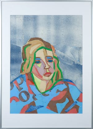 Paul Overhaus - Collage van papier, Portret - Ingelijst kopen? Bied vanaf 1!