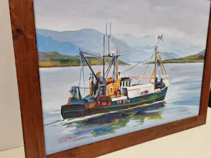 Niet of onleesbaar gesigneerd - Afrikaanse vissersboot kopen? Bied vanaf 10!