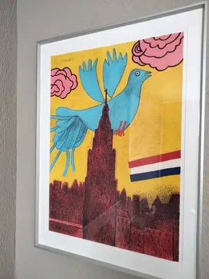 Corneille - vol d´oiseau au dessus du beffroi d´amsterdam kopen? Bied vanaf 1!