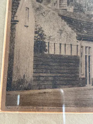 Dirk Harting - Zicht op de toren van de Nieuwe Kerk, Haarlem kopen? Bied vanaf 40!