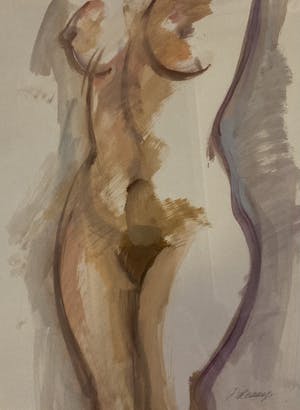 Enric Adsera Riba - Naakt, aquarel. kopen? Bied vanaf 50!