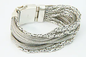 Robuuste "Band of Angels" 2e gehalte Zilver unisex armband - 200+ gram!! kopen? Bied vanaf 240!