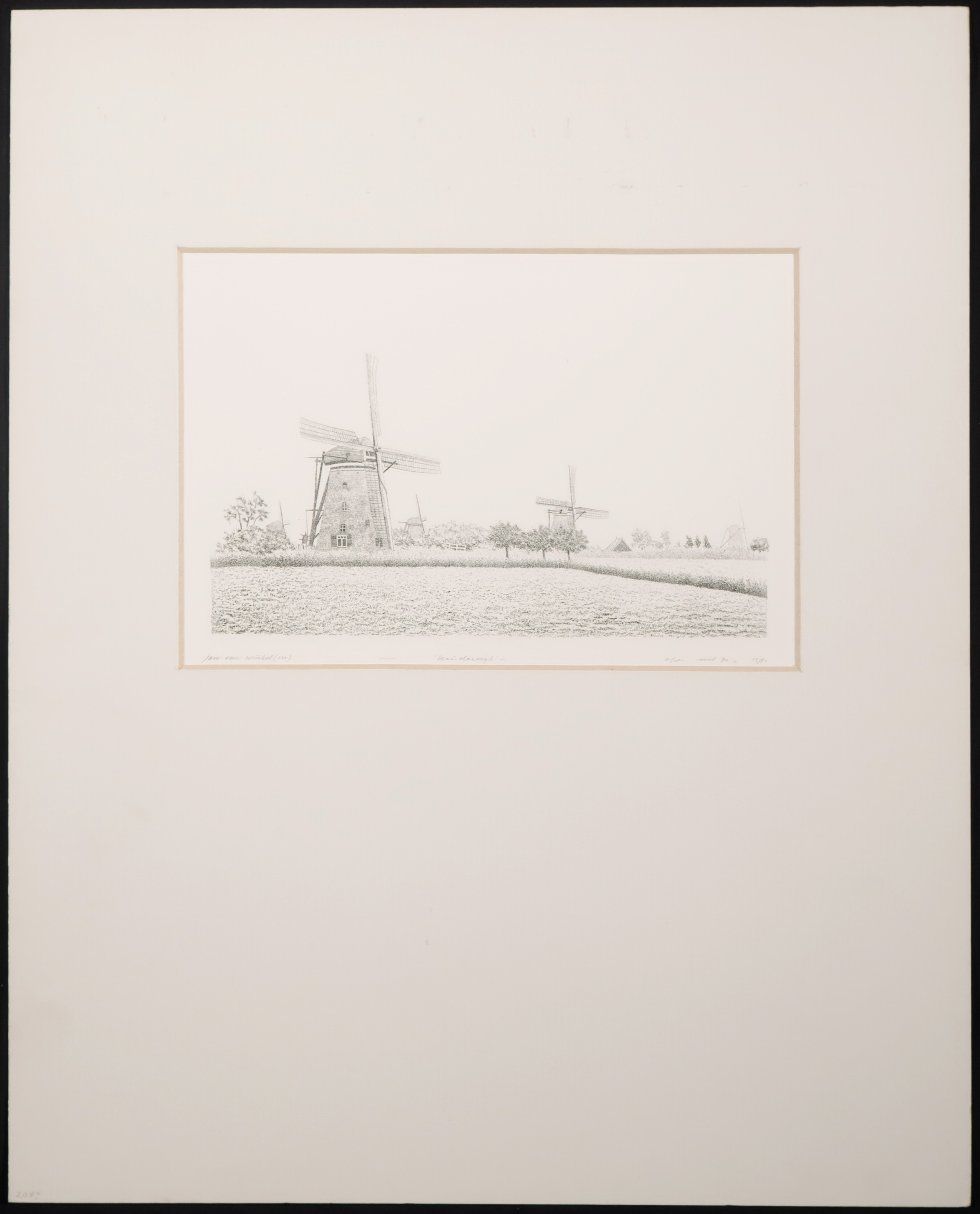 Jan van Winkel - Ets, Kinderdijk kopen? Bied vanaf 1!