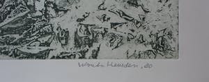 Wout van Heusden - Ets: 1980 (kleur: licht groen) kopen? Bied vanaf 55!