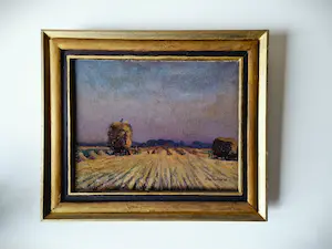 Klaas Pijlman - Olieverf op doek “Hooien bij invallende avond Haarlemmermeer” – 1946 kaufen? Bieten Sie von 75!