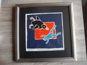 Hans Innemee - Zeefdruk. Titel. "Kwaak, kwaak". kopen? Bied vanaf 50!