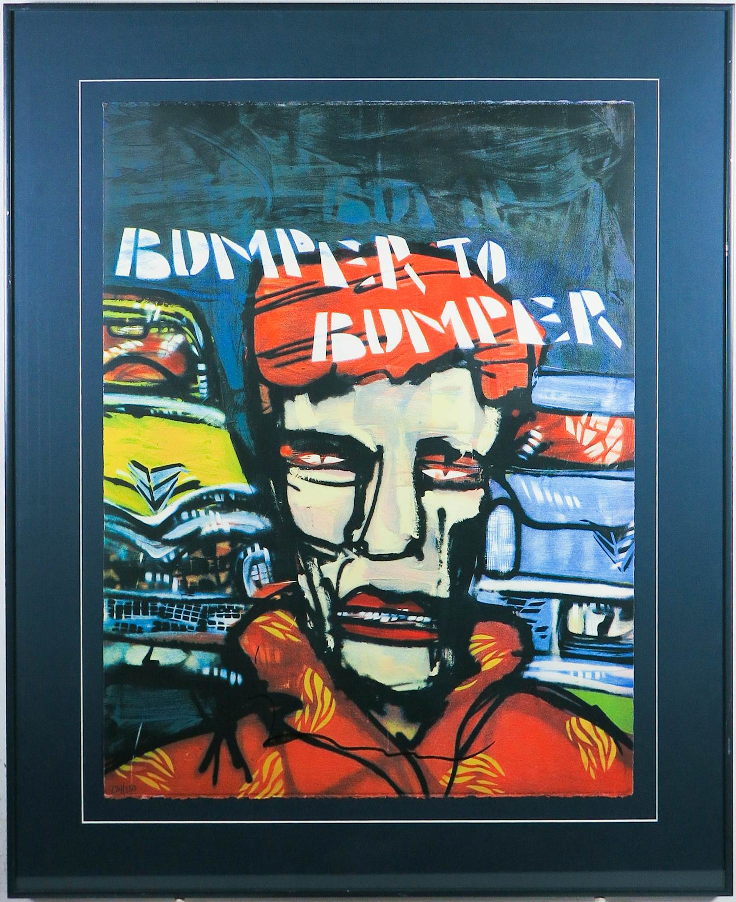 Herman Brood - Litho, Bumper to Bumper - Ingelijst kopen? Bied vanaf 400!