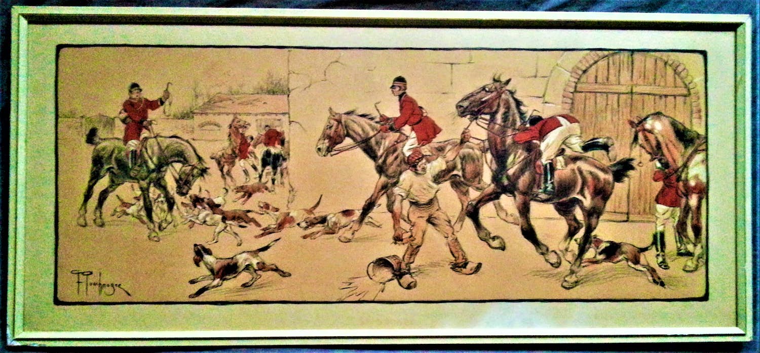 Frederic Puechmagre - "Le Départ" - Kleurenlitho - circa 1900 verkocht voor € 20!