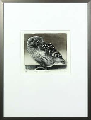 Haye Gemser - Ets, Steenuiltje verkocht voor € 35!