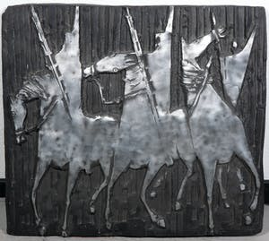 Niet of onleesbaar gesigneerd - Haut-reliëf, Z.T. (drie ruiters te paard) kopen? Bied vanaf 1!