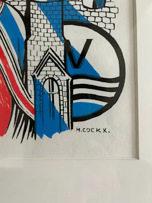 Marcel Cockx - Zeefdruk - Historisch tafereel -neo expressionisme kopen? Bied vanaf 25!