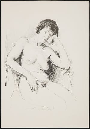 Aat Veldhoen - Rotaprint, Zittend naakt kopen? Bied vanaf 35!