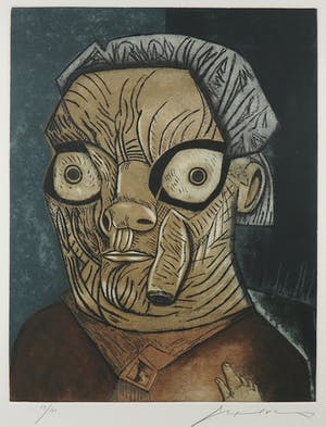 Jose Luis Cuevas - Kleurenets en aquatint, Z.T. Memoire de la liberte - Ingelijst (Groot) kopen? Bied vanaf 100!