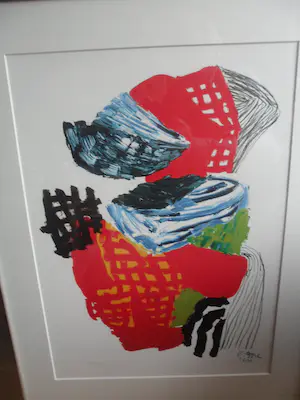 Karel Appel - Litho, Thought's Boomerang, ingelijst. kopen? Bied vanaf 175!