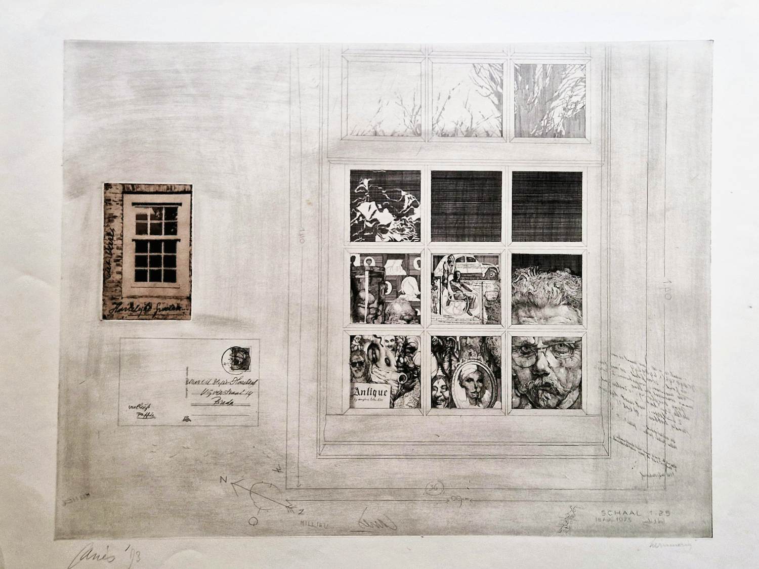 Johannes Bernards Sleper - Fascinerende -1973- Ets & a quaforte "Herinnering" potloodgesigneerd kopen? Bied vanaf 1!