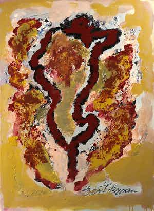 Bert Braam - Acryl op doek, Zonder titel verkocht voor € 1!