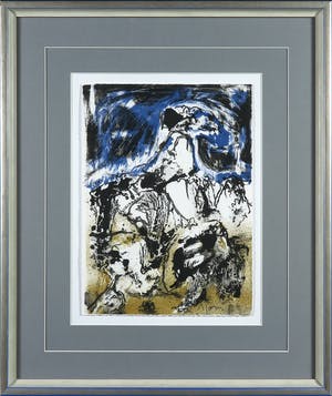 Asger Jorn - Litho uit Die Geschichte vom teuren Brot - Ingelijst kopen? Bied vanaf 1!