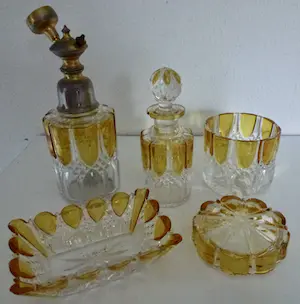 Val-Saint-Lambert - Toiletset - Art Deco - Kristal - 1930-1940. kopen? Bied vanaf 60!