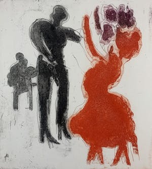 Jan Sierhuis - Grote kleurenets - 'Dans macabre' - 1988 (Kleine oplage) kopen? Bied vanaf 120!